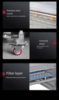 Mesin Pengupas Sayuran Stainless Steel untuk Kentang, Wortel, Bit, Ubi Jalar - Penggunaan Komersial 380V, Daya Tahan Lama
