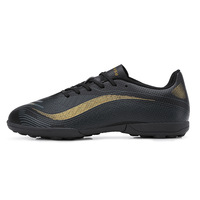 Chaussures de football à crampons TF à lacets et coupe basse pour terrain synthétique, base blanche avec motif de lignes ondulées vert néon et noir, pour entraînement de football en salle