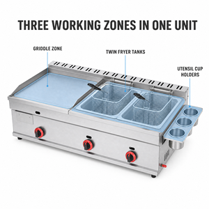 Equipo <span class=keywords><strong>de</strong></span> Cocina Comercial 2 en 1 <span class=keywords><strong>de</strong></span> Alta Calidad: Máquina para Hornear <span class=keywords><strong>con</strong></span> Parrilla <span class=keywords><strong>de</strong></span> Contacto para Sándwiches y Estufa <span class=keywords><strong>con</strong></span> Quemador - Product Image 6
