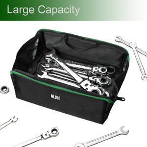 OEM/ODM Waterproof Zipper <b>Tool</b> <b>Pouch</b> 10inch Wide Open Mouth High-Capacity 32lb Multi-Compartment Padded Handle Shoulder <b>Tool</b> Bag - Product Image 5