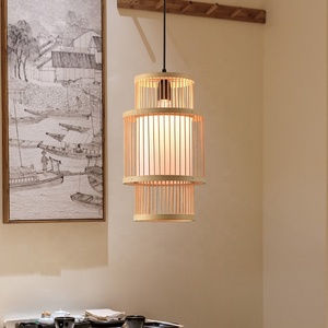 Masivel Modern Restaurant Design Lighting Fixtures Handmade <strong>Bamboo</strong> Chandelier <strong>Lamp</strong> <strong>Shades</strong> with Factory for Pendant Lights - Product Image 4