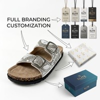 Sandales Bohèmes Perlées en Liège pour Femme, Style Ethnique, à Paillettes, à Double Boucle, avec Soutien de la Voûte Plantaire, Chaussures d'Été de Plage, Vente en Gros OEM ODM C1