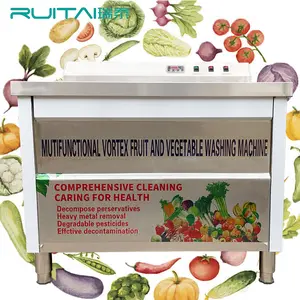Máquina de limpieza de frutas frescas RUITAI, lavadora de verduras con burbujas de aire, lavadora de burbujas