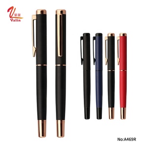 Bolígrafos de Lujo, Bolígrafo Rollerball, Regalo Empresarial, Logotipo Personalizado, Bolígrafo Azul Marino y Oro Rosa - Product Image 4
