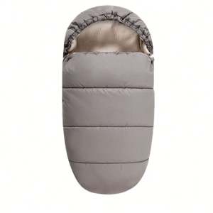Sac de couchage d'hiver épais pour nouveau-nés, gigoteuse chaude pour bébé avec coussin de poussette coupe-vent et couvre-pieds, uni teint pour enfants - Product Image 1