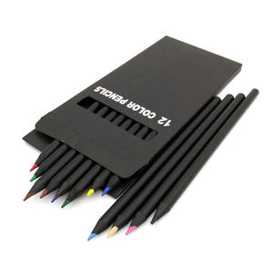 Crayons de couleur noirs, crayons de dessin de qualité supérieure personnalisés, ensemble de crayons de coloriage - Product Image 3