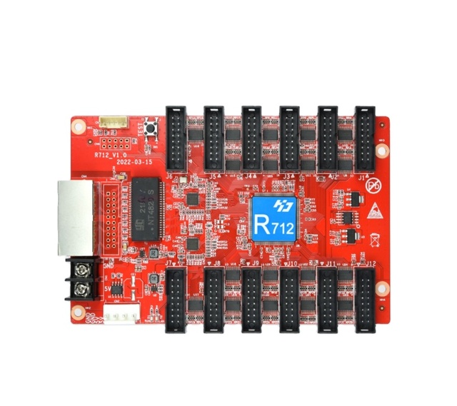 HUIDU Price Latest HD-R712 Led Display Screen Full Color Receiving Card Control Card HUB75E Port Receiving Card HD-R716/HD-R708