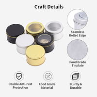Kotak Timah 65x40MM Desain Jendela, Wadah Timah untuk USB Flash Disk, Kerajinan, Lencana, Bros, Kemasan, Cetak Laser Sutra, OEM Grosir