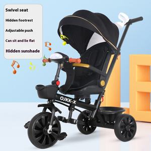 Grande poussette pour bébé et vélo à pédale ordinaire pour enfants de 1 à 6 ans Fourche en acier - Product Image 3