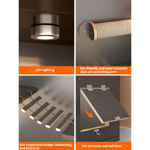 Mehrstöckiges Holz-Katzenhaus Indoor-Katzenbett Katzenmöbel Großes Katzen-Condo - Product Image 2