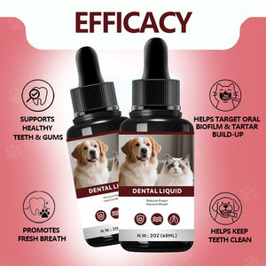 Gotas Dentais para Cães e Gatos Suplemento para Saúde Dental com Protease de Chá Verde Ajuda a Manter os Dentes Limpos Líquido Dental para Animais de Estimação - Product Image 2