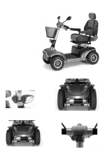 Vente directe du fournisseur, scooter de voyage pour les handicapés, pour les handicapés, couleur personnalisée, scooter à neige électrique 650W - Product Image 6