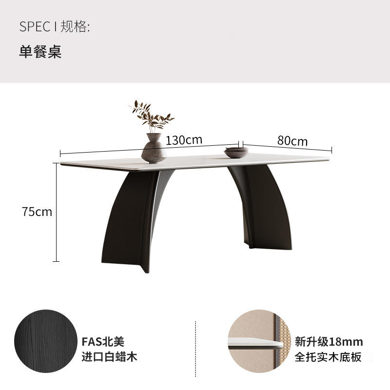 Table à manger individuelle [Dalle composite Ino Rock à support intégral]