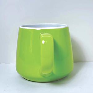 แก้วเซรามิกสั่งทำจากซีโป ทรงกลม มีหูจับ สำหรับโปรโมชั่น สีเขียว-น้ำเงินด้านใน - Product Image 5