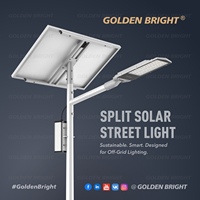 Farola Solar Dividida/Lámpara Solar para Carretera con Panel de Alta Eficiencia, Batería de Gran Capacidad, Impermeable IP65, Garantía de 5 Años