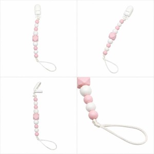 Cadena de silicona personalizada para chupete con clip, combo para recién nacidos, color melocotón pastel, soporte para chupete, grado alimenticio, sin BPA, venta al por mayor - Product Image 3