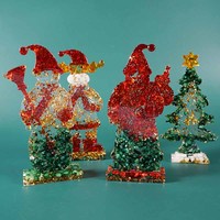 Bonne qualité série de noël wapiti et bonhomme de neige réglage de table moules en résine de silicone époxy d'accessoires de série de noël