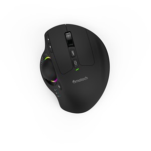 Không dây trackball chuột dễ dàng điều khiển ngón tay cái Ergonomic thoải mái thiết kế có thể sạc lại RGB ánh sáng - Product Image 4