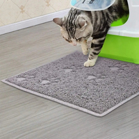 Tapis de litière pour chat rectangulaire antidérapant, écologique, sans BPA, facile à nettoyer, durable, tapis pour gamelle d'animal de compagnie