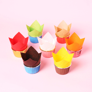 Nhà cung cấp chuyên nghiệp cấp thực phẩm không thấm mỡ Muffin nướng bánh cup Tulip lót bao bì giấy - Product Image 3
