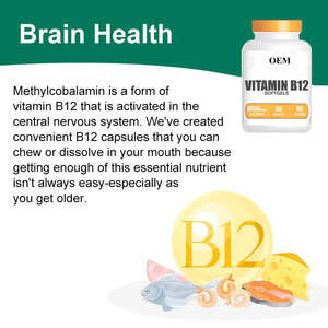 ויטמין b מורכב קפסולה רכה b1 b6 oem תוספת אנרגיה תמיכה ויטמין b כמוסה מורכבת - Product Image 2