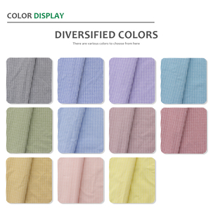 Tessuto a quadretti traspirante leggero estivo 60% poliestere 40% di cotone filato tinto in tessuto per camicie per copricapo - Product Image 6