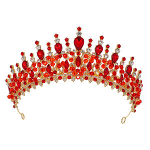 Luxe Baroque <span class=keywords><strong>Diamant</strong></span> Couronne Diadème Reine Couronnes Diadème pour Mariée Princesse Alliage avec Strass pour Mariage - Product Image 5