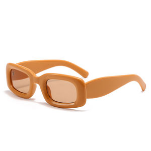 Gafas de Sol Unisex de Lujo, Montura Cuadrada Gruesa, Lentes Transparentes con Protección UV400, Material de PC Ligero, Moda para Exteriores - Product Image 4