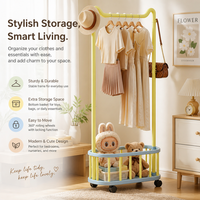 Porte-vêtements mobile sur pied en fer pour dortoirs étudiants et chambres à coucher – Porte-manteau et porte-chapeaux compact et multifonctionnel