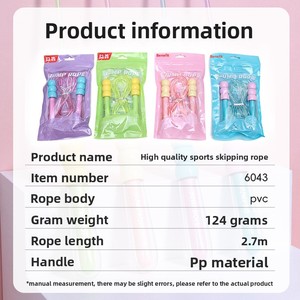 Corde à sauter réglable en cristal, motif macaron, pour enfants, élèves du primaire et du <span class=keywords><strong>collège</strong></span>, pour la pratique des tests de fitness - Product Image 2