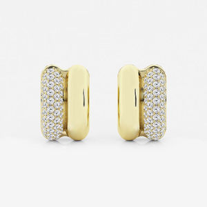 Pendientes de doble aro con diamantes cultivados en laboratorio, 1 quilate, de alto brillo, para mujer, elegantes, brillantes, joyería fina, minimalista, de lujo - Product Image 6