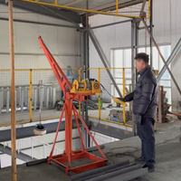 Mini grue de levage, grue à bras articulé, 360 degrés, avec palan électrique, pour la construction de maisons en extérieur, industrie