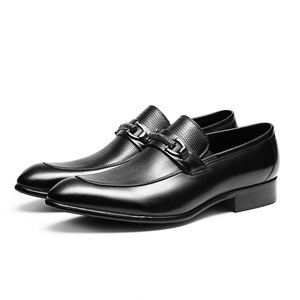 Chaussures décontractées pour hommes, mocassins à bout pointu respirants, pour les occasions spéciales, mariage, chaussures en cuir élégantes - Product Image 3