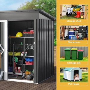 Abri de jardin en WPC avec structure en aluminium, imperméable, pour le rangement des outils de jardin - Product Image 3