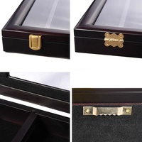 Estuche de exhibición de monedas personalizado Black Medal Challenge para colgar en la pared y caja de sombra con cerradura