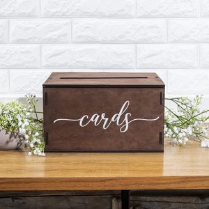 Wooden Card <b>Box</b> Rectangle Wedding <b>Gift</b> Card Holder Cards Printed Pattern 99 - Product Image 3