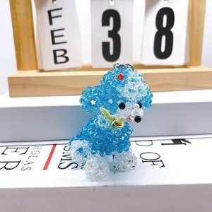 Porte-clés artisanal délicat pour filles, accessoires de voiture, porte-monnaie pour enfants, cadeau d'anniversaire, breloque de sac à main pour femmes, mignon porte-clés grand caniche - Product Image 5