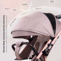 Poussette pliable légère en alliage, à ouverture rapide à un bouton, avec positions assise et allongée réglables