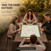 Tapis de mahjong américain antidérapant en caoutchouc naturel de haute qualité, 31,5 pouces, idéal pour un cadeau de vacances