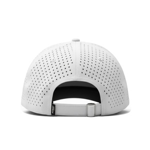 OEM Custom Mesh Perforated <b>Hat</b> Logo 5 Panel Slightly Curved Brim Snapback <b>Waterproof</b> Rubber Patch <b>Golf</b> Cap - Product Image 4