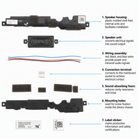 Módulo de altavoz original para Dell Inspiron 14 Pro 5430 5435 con antena WiFi 0TY8JD 4Ω 2W altavoces estéreo