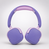 Headphone Nirkabel Over Ear Headset Stereo Musik Ringan Nyaman untuk Wanita, Remaja Putri, dan Anak-Anak