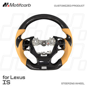 Volante Deportivo Personalizado de Fibra de Carbono con Empuñaduras de Cuero para Lexus IS RC NX GS 300 350 500 F Sport 2013-2025 - Product Image 2