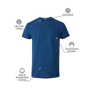 High Quality Custom Men's Cotton Pocket <b>T</b>-<b>Shirt</b> <b>Moisture</b>-<b>Wicking</b> with Odor Control Assorted Print Short Street Outfit - Product Image 2