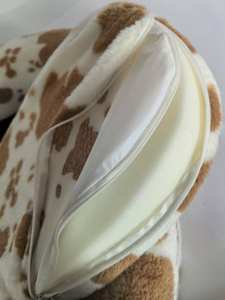 Lit pour animaux <span class=keywords><strong>de</strong></span> compagnie en forme <span class=keywords><strong>de</strong></span> <span class=keywords><strong>grotte</strong></span> en velours côtelé pliable <span class=keywords><strong>de</strong></span> couleur <span class=keywords><strong>vache</strong></span> avec housse amovible - Product Image 6