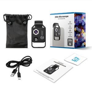 Mini microscope <span class=keywords><strong>200x</strong></span> Loupe HD, microscope LED pour expériences scientifiques, biologie, extérieur - Product Image 6