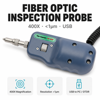 Detektor Ujung Serat Optik 400X Mikroskop Serat Optik Probe USB Kompatibel dengan Windows PC dan OTDR SC FC ST LC UPC APC