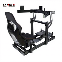 Simulateur de course Cockpit Support de roue de simulation de voiture en métal Plateforme de course Sim personnalisable pour les joueurs Simagic Moza Fanatec Simucube