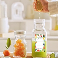 Étiquettes personnalisées en plastique pour bouteilles de jus, autocollantes, imperméables, pour bouteilles de 12oz, 8oz, 4oz, contenants en vrac, smoothies, cadeaux