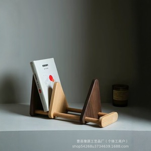 Creative wooden tabletop bookshelf for home decor, mini storage rack for <b>desktops</b>. - Product Image 2